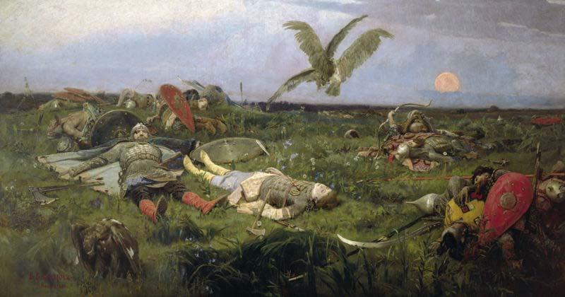 Viktor Vasnetsov The field of Igor Svyatoslavich battle with the Polovtsy, oil painting image